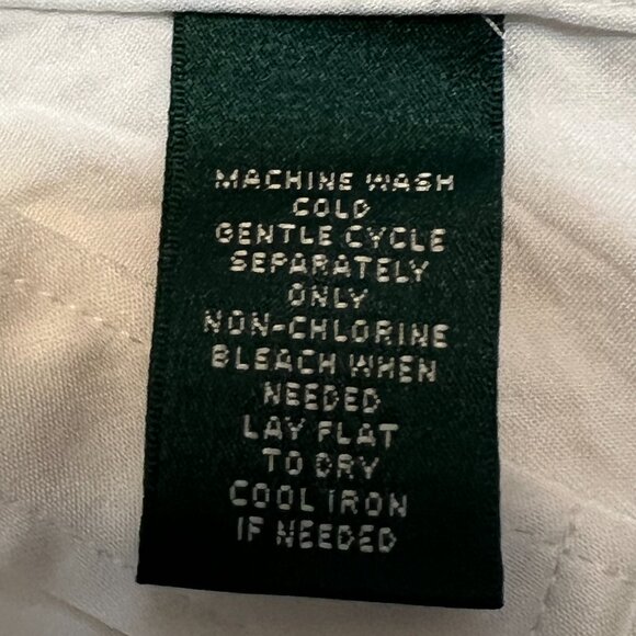 Lauren Ralph Lauren Ivory Satin Blouse 2X Button Front Long Sleeve 100% Viscose - Picture 6 of 9